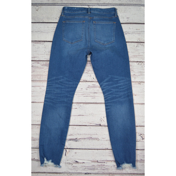 Loft Curvy Skinny Jeans Women Junior Size 27 Raw Hem Pre-Owned - Picture 11 of 14